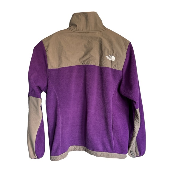 The North Face Jacket Women’s Size XL Purple Zip Up Colorblock Gray Fleece - Picture 2 of 6